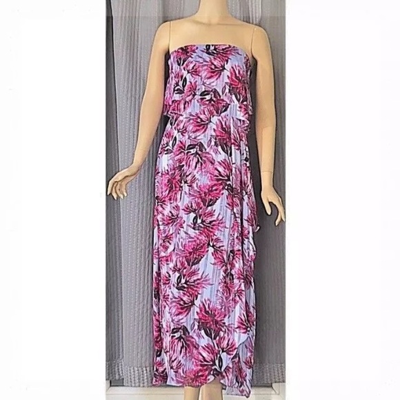 pink and purple maxi dress